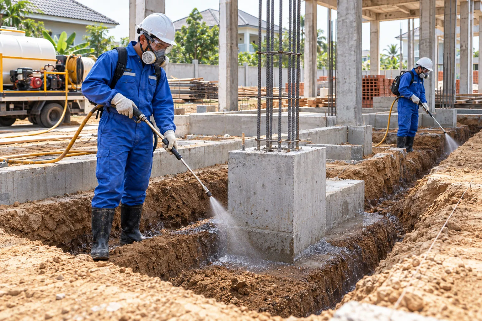 Thi công phòng chống mối công trình xây dựng dân dụng, công nghiệp, văn hóa, thủy lợi